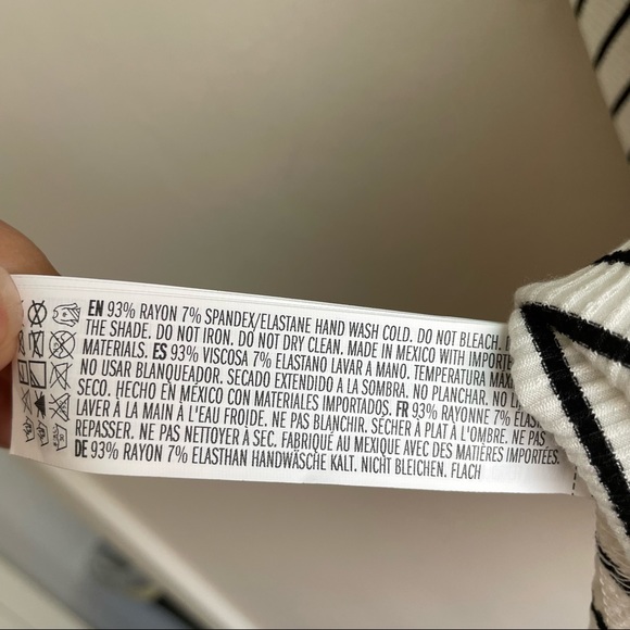 Forever 21 Black & White Stripe Off the Shoulder Dress - Picture 3 of 6